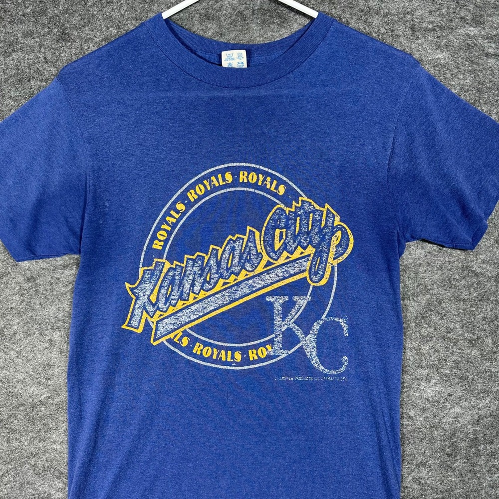 Vintage Single Stitch Kansas City Royals‎ Champion T Shirt Mens Medium - Picture 8 of 14